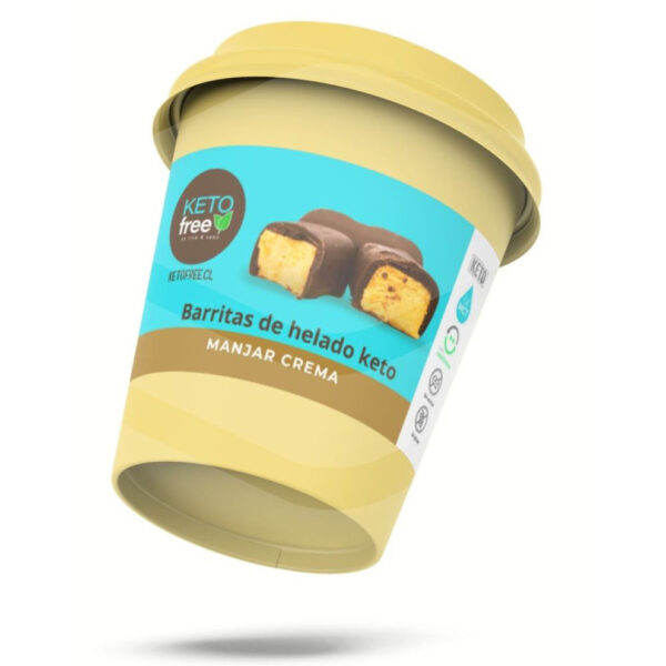 BARRITAS DE HELADO KETO MANJAR CREMA   5 unds    KETO FREE  **Disponible Venta sólo en Tienda y Rappi app** y