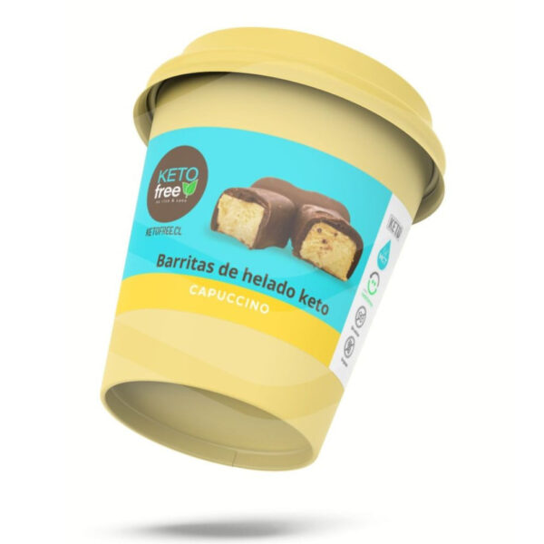 BARRITAS DE HELADO KETO CAPUCCINO   5 unds    KETO FREE   **Disponible Venta sólo en Tienda y Rappi App**