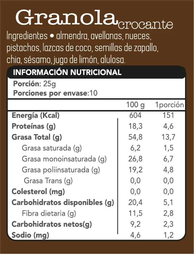 Keto Granola Crocante 250g FAIN - Imagen 3