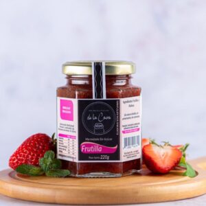 Mermelada de FRUTILLA   sin azúcar   220g  de la Casa