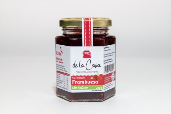 Mermelada sin azúcar de Frambuesa  220g   de la Casa