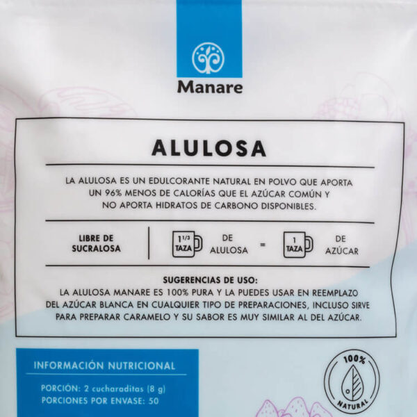 ALULOSA en Polvo  100%    400g       MANARE - Imagen 2
